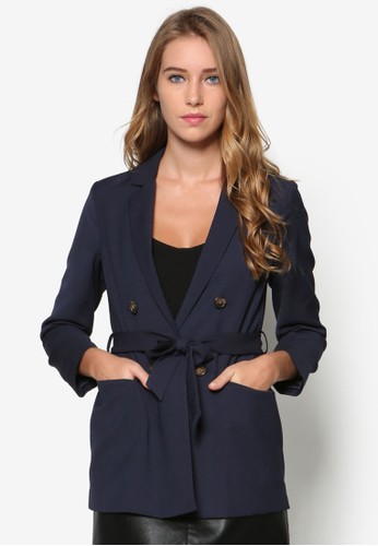 Petite雙排鈕腰帶西裝外套、韓系時尚、梳妝DorothyPerkinsPetite雙排鈕腰帶西裝外套NT$2,499最新折價