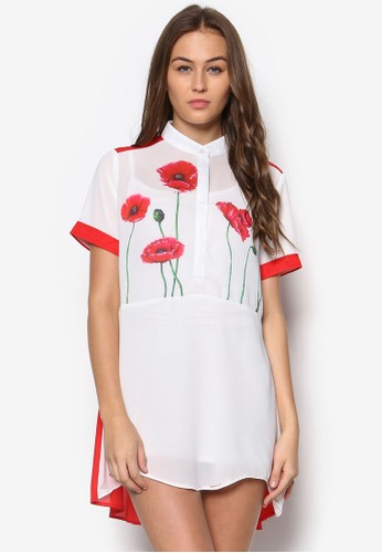 康乃馨短袖襯衫連身裙、服飾、洋裝fblock康乃馨短袖襯衫連身裙NT$949最新折價