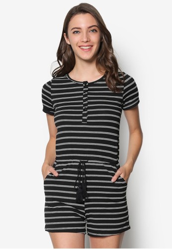 ShortSleeveStripePlaysuit�B�A���B�s����fblockShortSleeveStripePlaysuitNT$649�̷s�u�f
