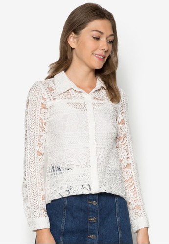 蕾絲長袖T-shirt、服飾、上衣Geb.蕾絲長袖上衣NT$1,299最新折價