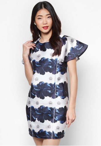 荷葉蓋袖印花連身裙、服飾、洋裝InnerCircle荷葉蓋袖印花連身裙NT$1,390最新折價