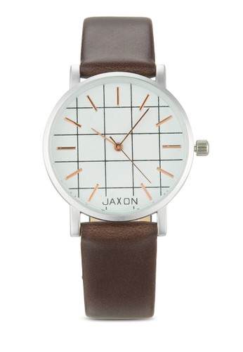 Neal時尚格紋三指針手錶、錶類、其它錶帶JAXONNeal時尚格紋三指針手錶NT$440最新折價