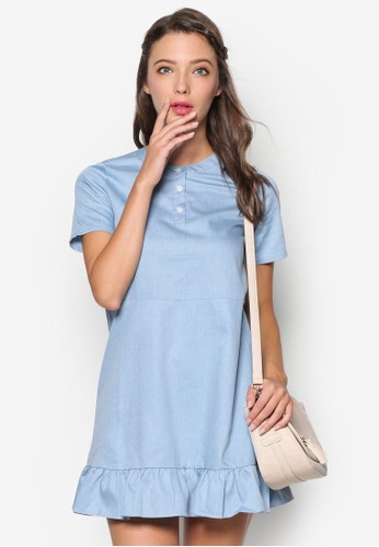 荷葉飾立領丹寧連身裙、服飾KLEEaisons荷葉飾立領丹寧連身裙NT$1,649最新優惠 荷葉飾立領丹寧連身裙、服飾KLEEaisons荷葉飾立領丹寧連身裙NT$1,649最新折價