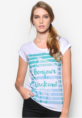 BonjourWeekendGraphicTee、服飾、T-shirtPenshoppeBonjourWeekendGraphicTeeNT$349最新折價
