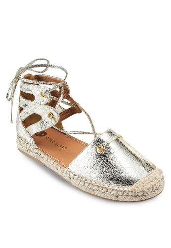 金屬感麻編涼鞋、韓系時尚、梳妝RiverIsland金屬感麻編涼鞋NT$1,649最新折價