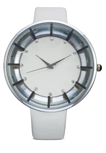 經典閃飾皮革手錶、錶類、休閒型SomethingBorrowed經典閃飾皮革手錶NT$399最新折價