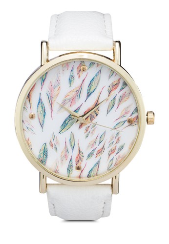 FeatherPrintFaceWatch�B�����B�𶢫�SomethingBorrowedFeatherPrintFaceWatchNT$349�̷s���
