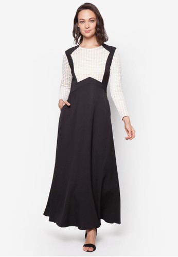 蕾絲鉤花色塊長洋裝、服飾、洋裝Zalia蕾絲鉤花色塊長洋裝NT$1,799NT$989最新折價