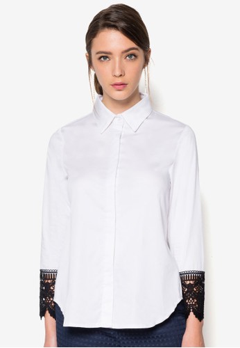 Premium蕾絲袖口長袖襯衫、服飾、T-shirtZALORAPremium蕾絲袖口長袖襯衫NT$1,699最新折價