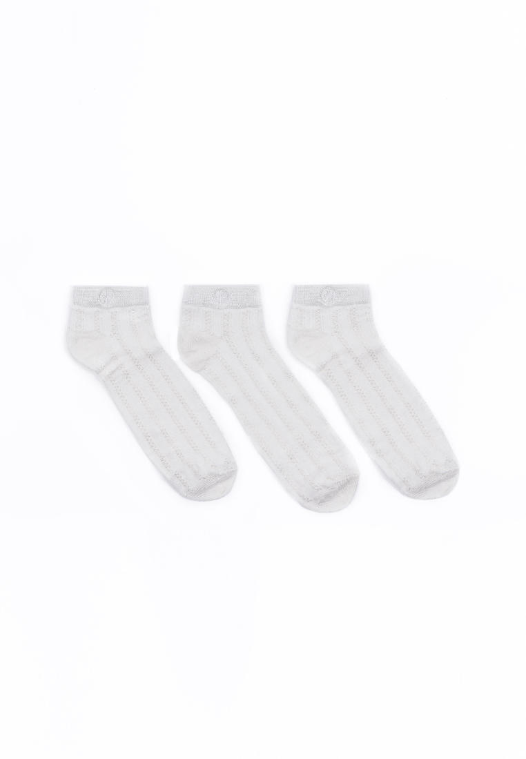 1 People Modal Cable-Knit Ankle Socks in All White
