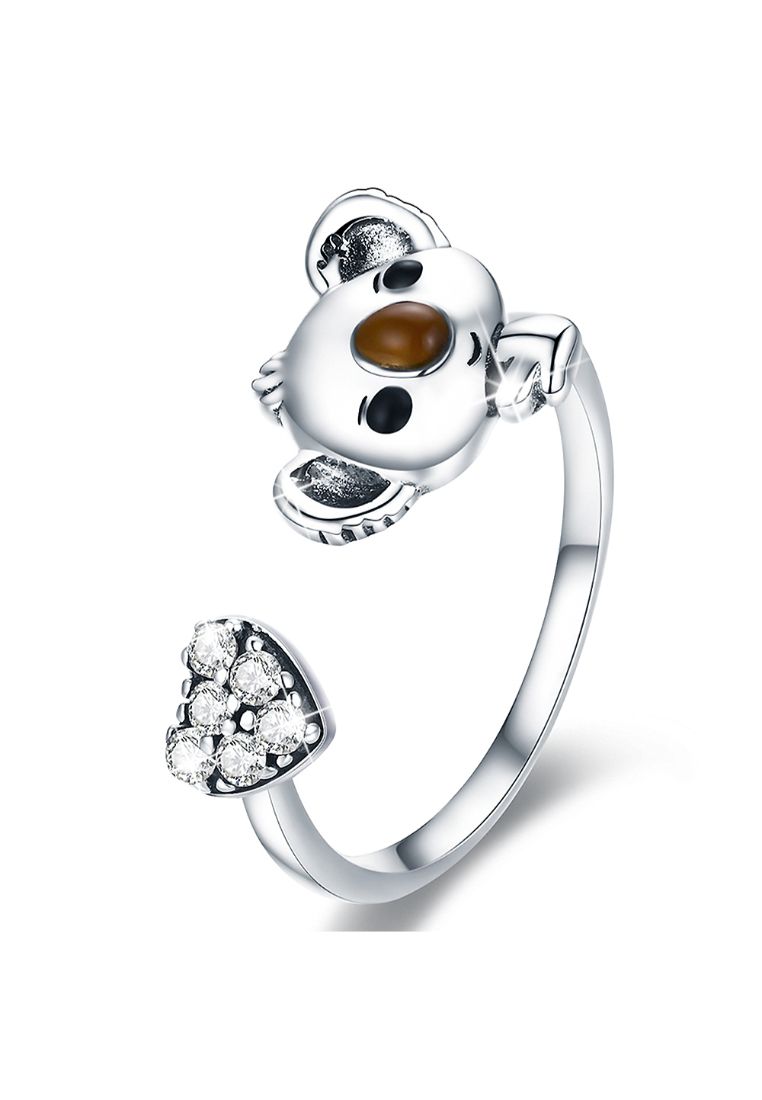 925 Signature 925 SIGNATURE Big Head Baby Koala Adjustable Fashion Ring