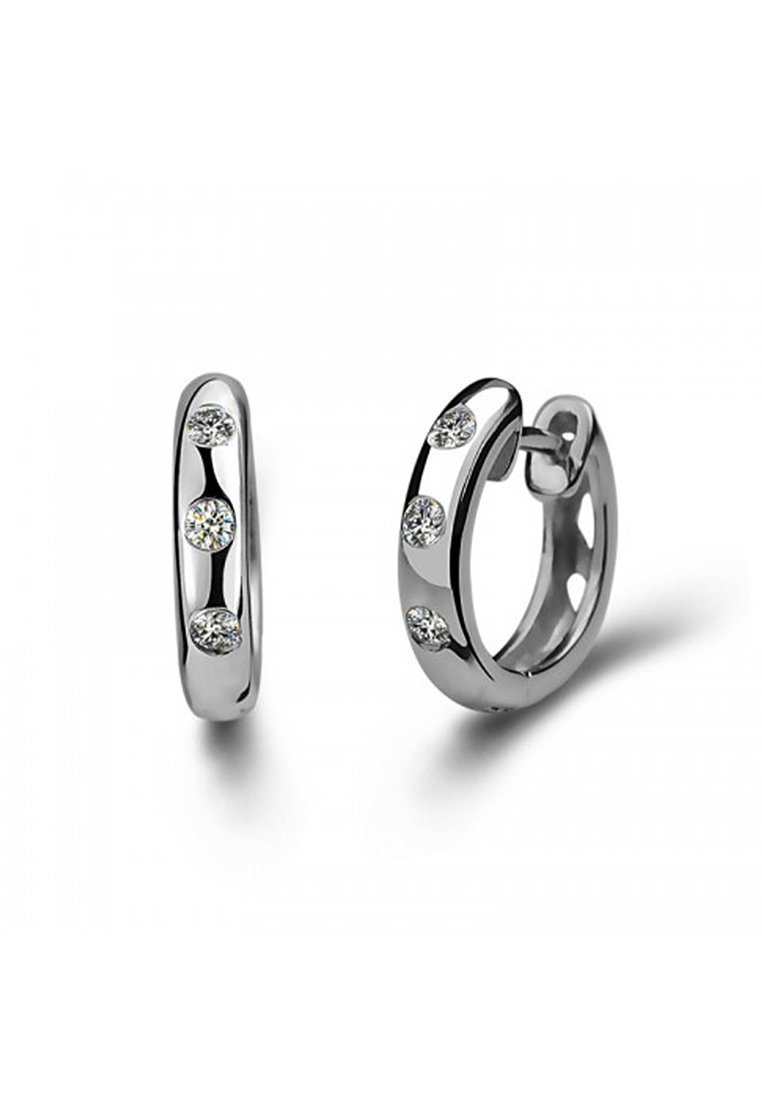 925 Signature 925 SIGNATURE Solid 925 Sterling Silver Huggies