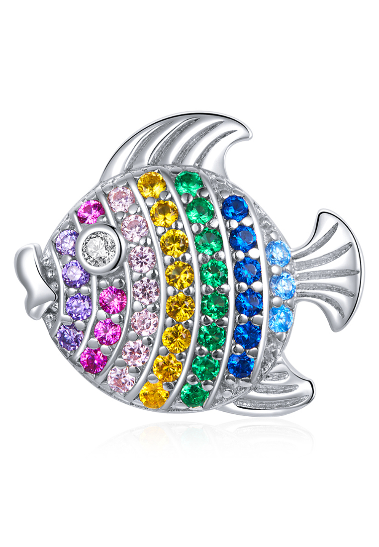 925 Signature 925 SIGNATURE Solid 925 Sterling Silver Rainbow Fish Charm