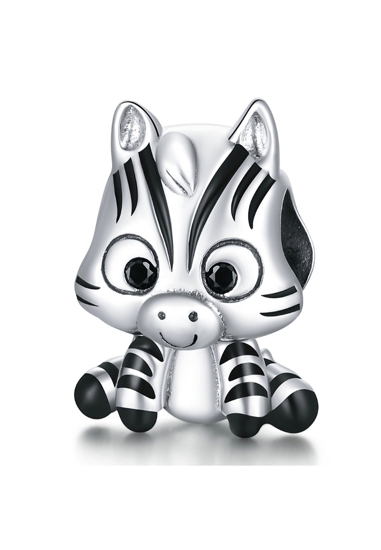 925 Signature 925 SIGNATURE Solid 925 Sterling Silver Baby Zebra Pandora Inspired Charm
