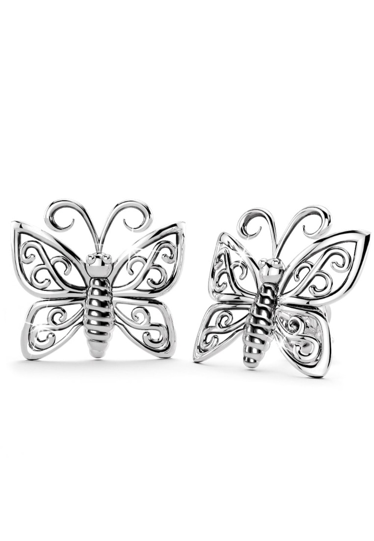 925 Signature 925 SIGNATURE Butterfly Stud Earrings-Silver