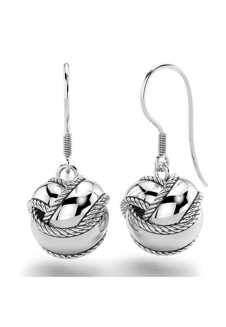 925 Signature 925 SIGNATURE The Knot French Hook Earrings-Silver