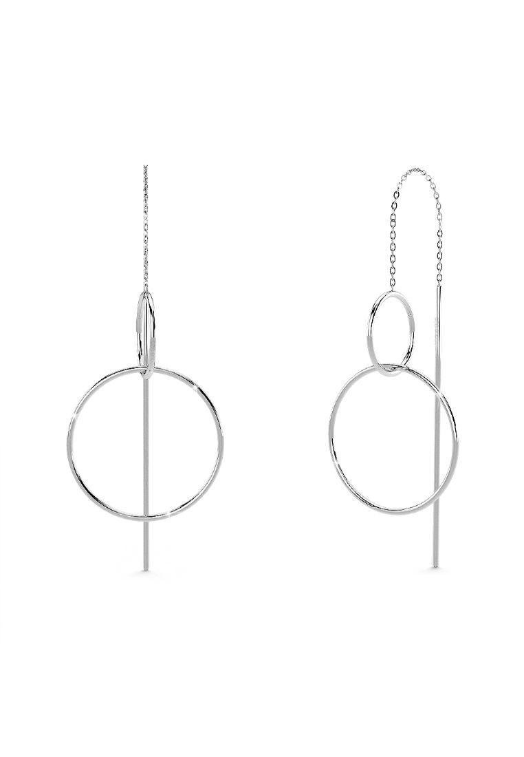 925 Signature 925 SIGNATURE Threader Earrings With Circles
