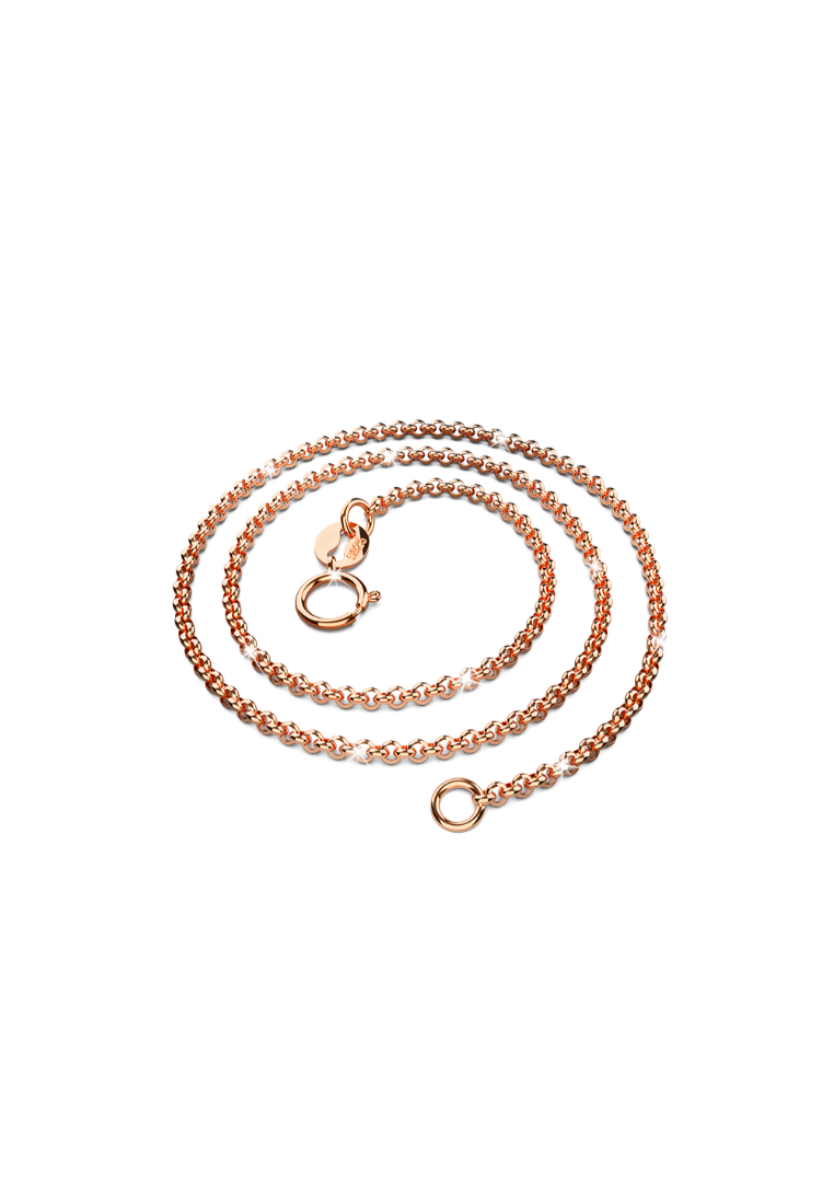 925 Signature 927 SIGNATURE Solid 925 Sterling Silver Belcher Rolo Chain in Rose Gold Layered