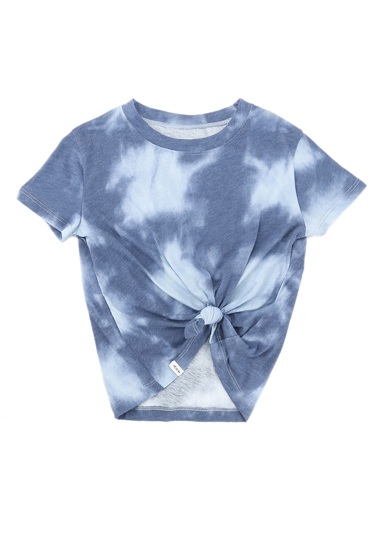Abercrombie & Fitch Essential Tie-Dye Knot-Front Tee