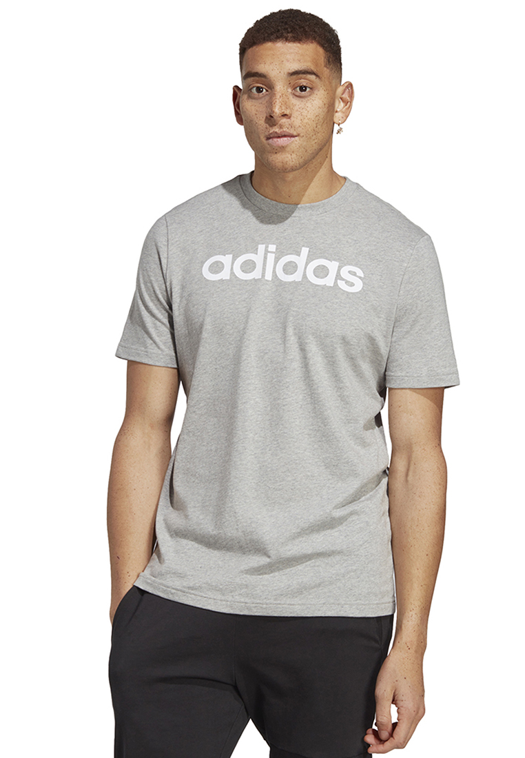 ADIDAS essentials single jersey linear embroidered logo t-shirt