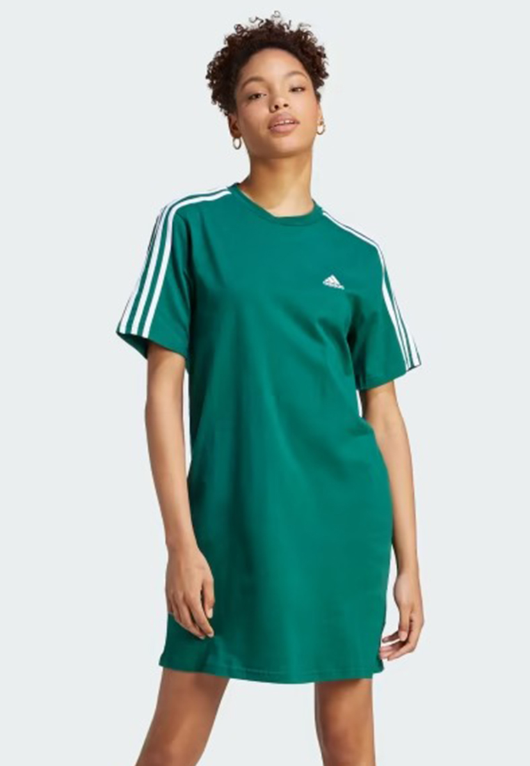 ADIDAS essentials 3-stripes single jersey boyfriend tee dress