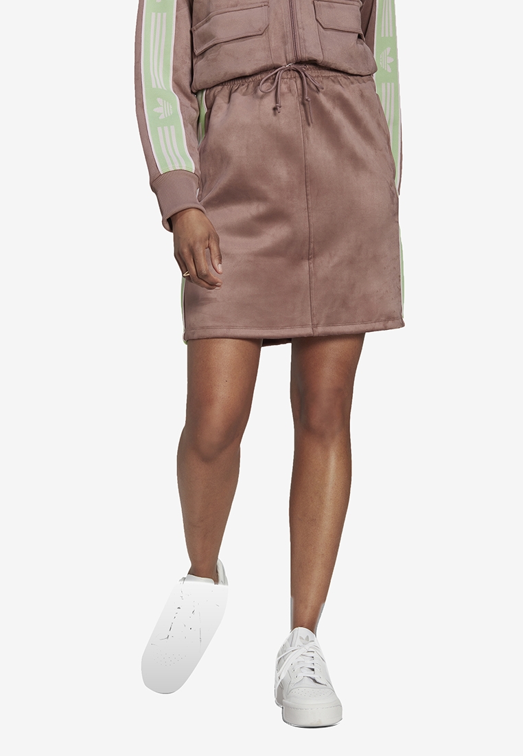 ADIDAS faux suede mini skirt