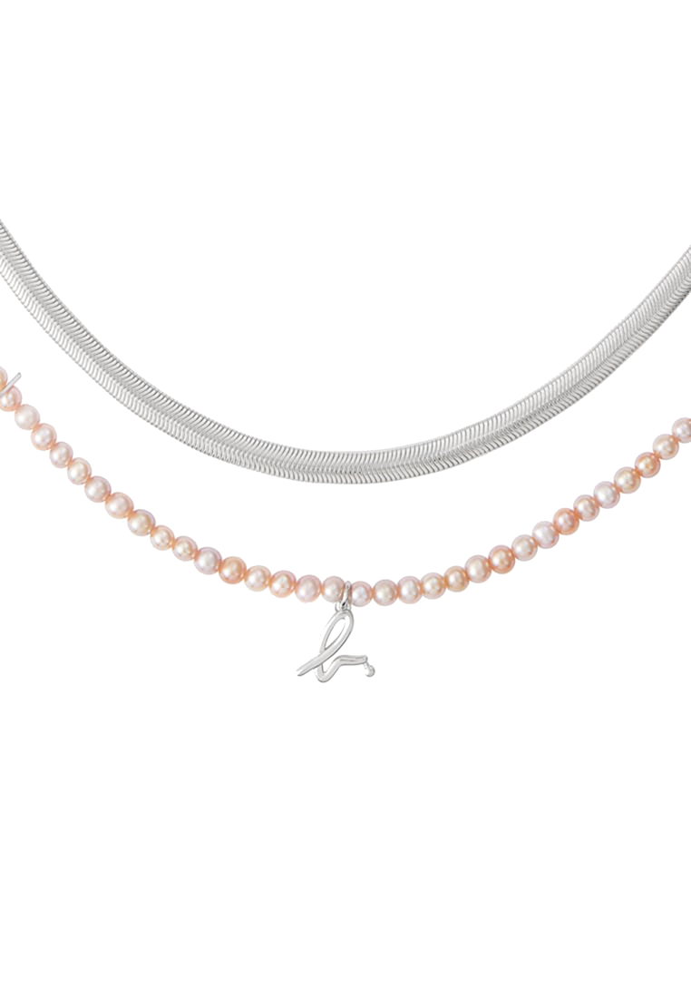 agnès b. Mini Pearl Chain Necklace