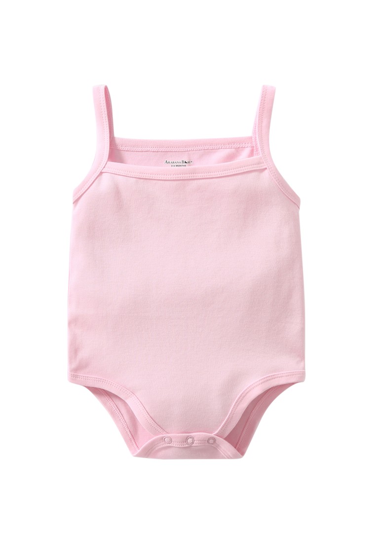AKARANA BABY 細肩帶緊身連衣褲嬰兒連身衣 - 粉紅色
