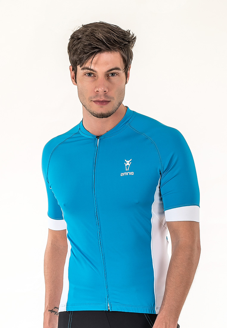 AMNIG Amnig Men Cyclone Cycling Short Sleeve Jersey (Blue)
