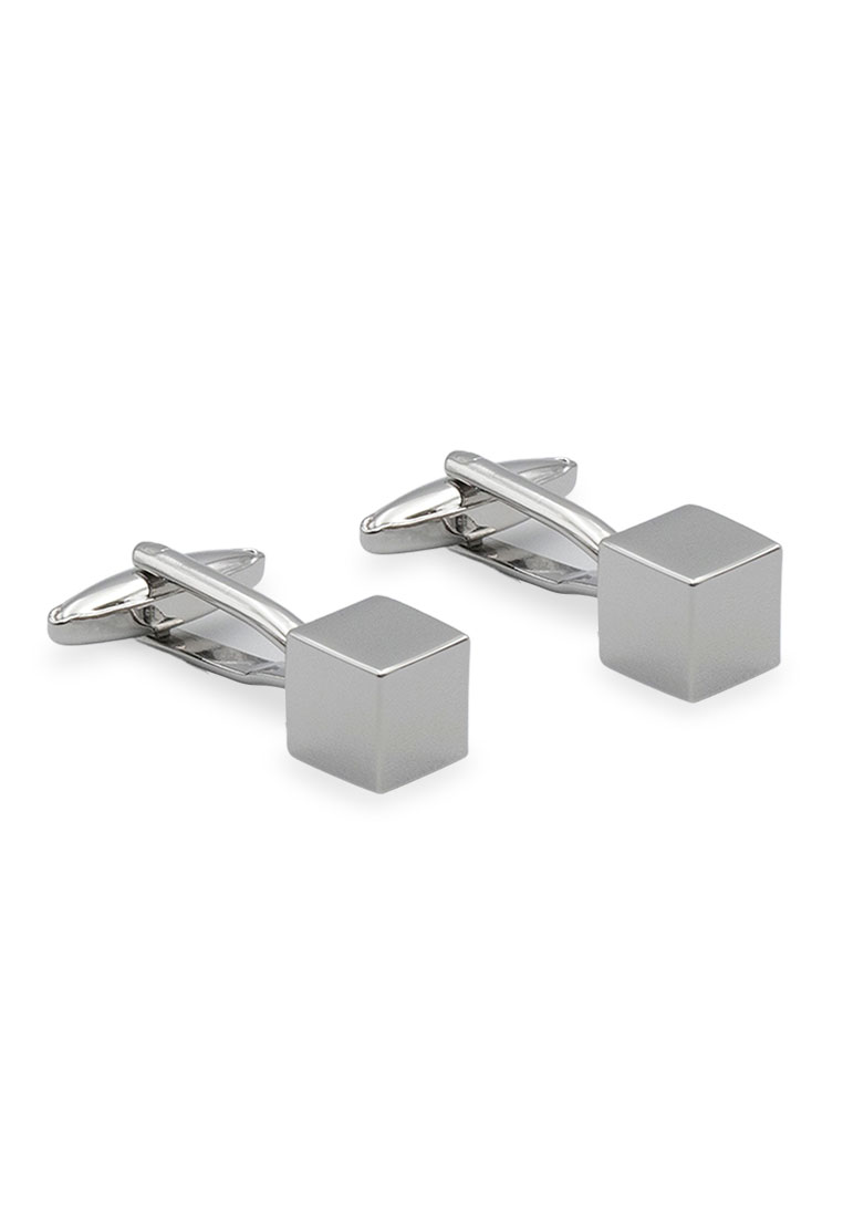 Arden Teal Aragua Chrome Cube Cufflinks