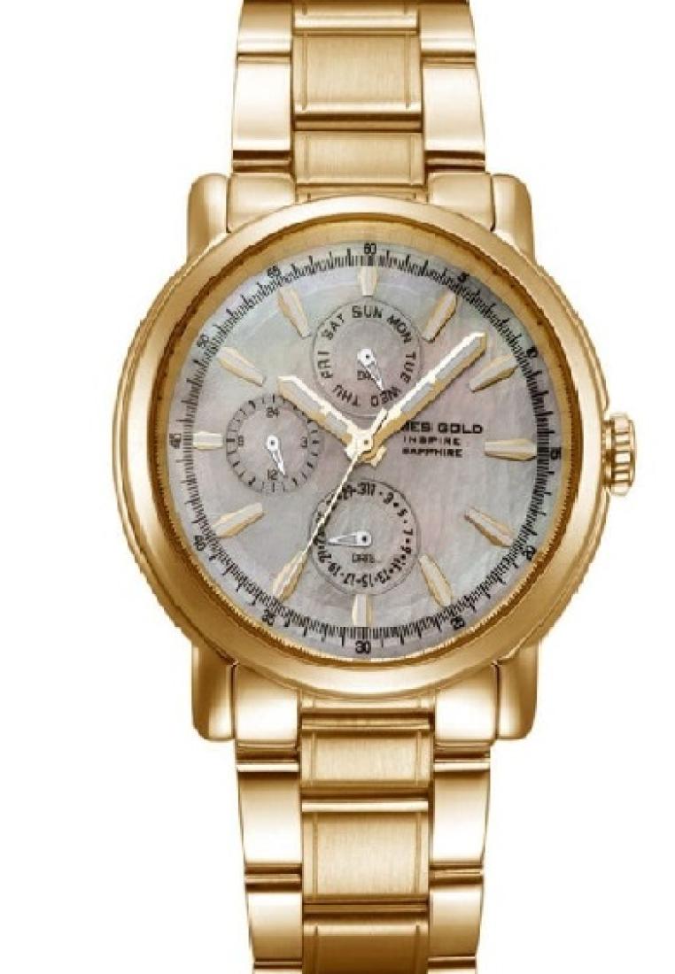 Aries Gold INSPIRE CONTENDER 計時碼表金色不鏽鋼 B 7302 G-MOP 女士腕錶