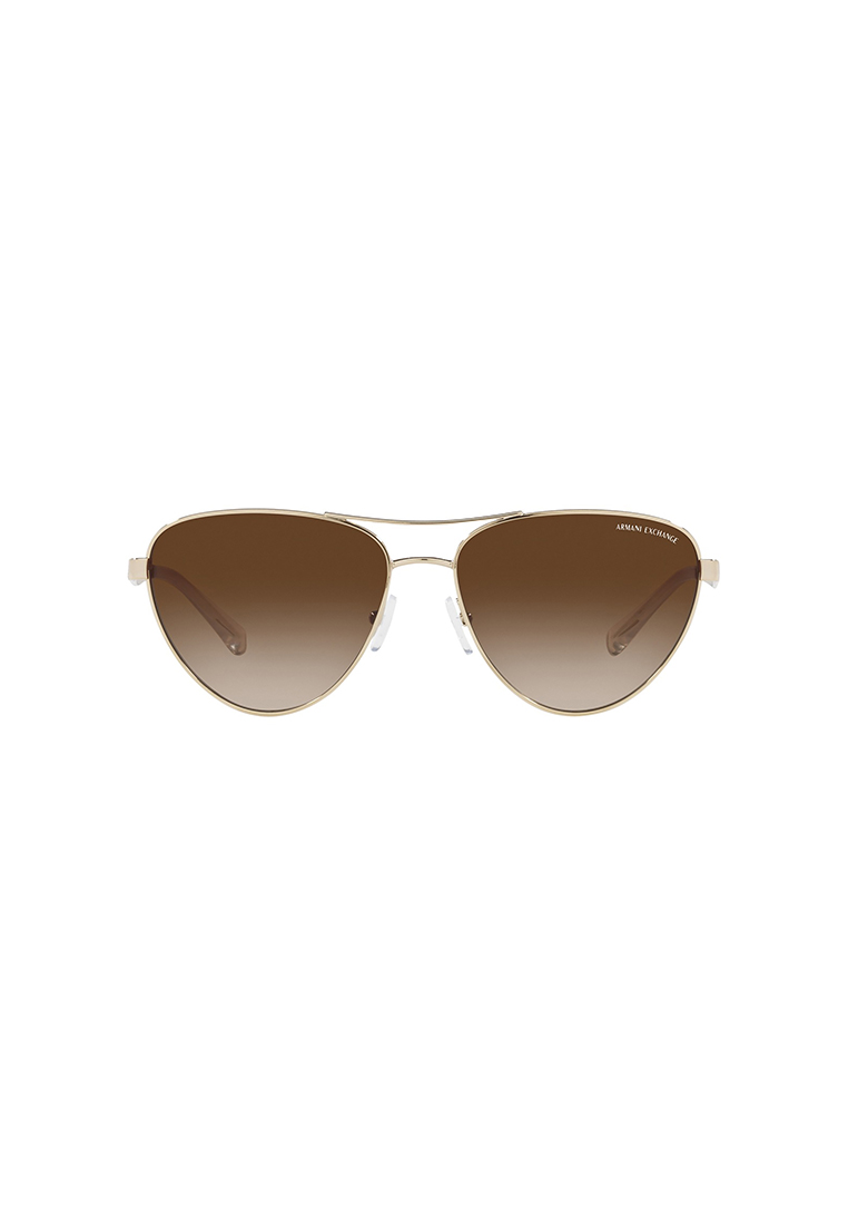 Armani Exchange Women's Pilot Frame Gold Metal Sunglasses - AX2042S