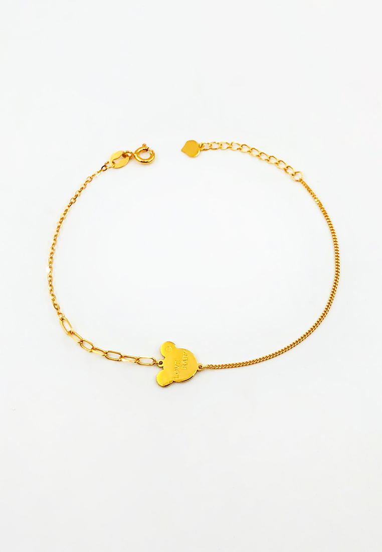 Arthesdam Jewellery 916 Gold Bear Love Baby Bracelet - 18.5cm
