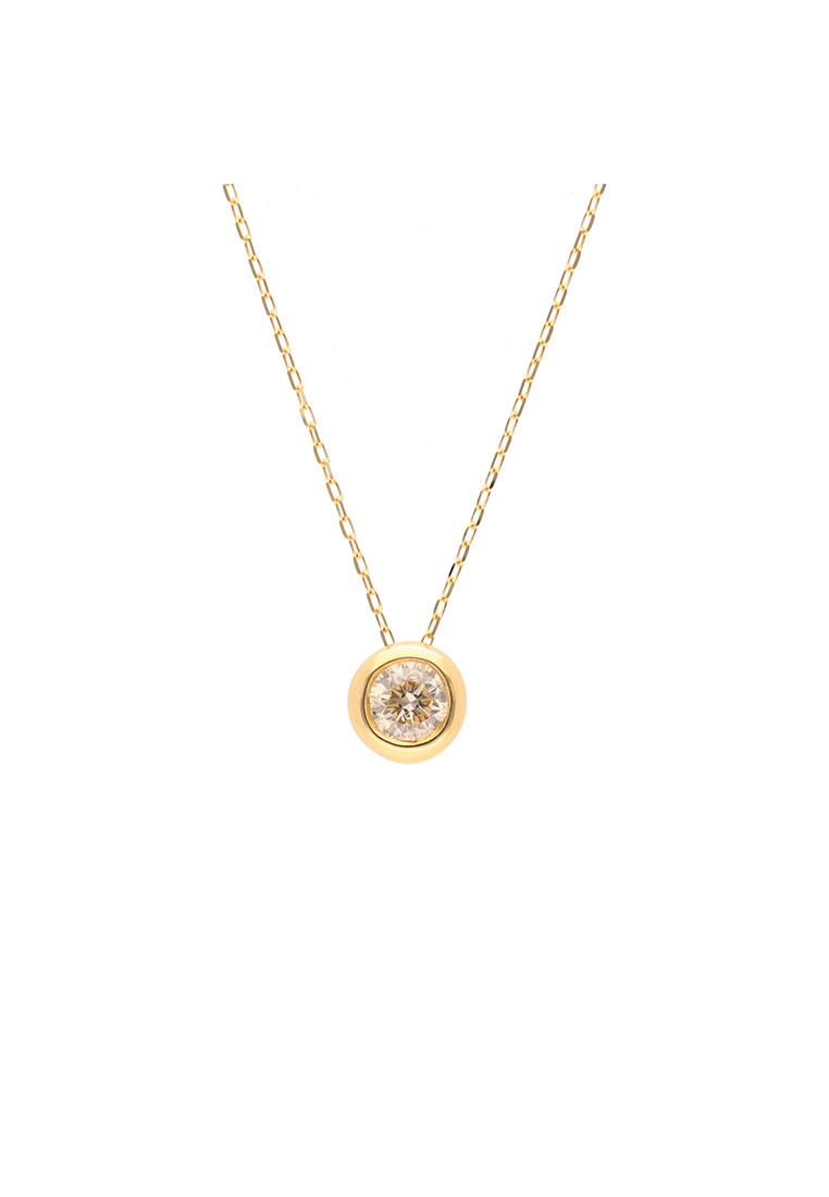 Arthesdam Jewellery 18K Gold 0.3CT Bezel Diamond Necklace