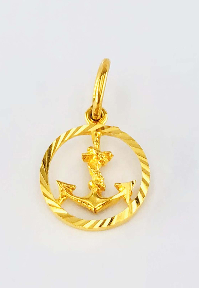 Arthesdam Jewellery 916 Gold Voyage Began for Love Anchor Pendant