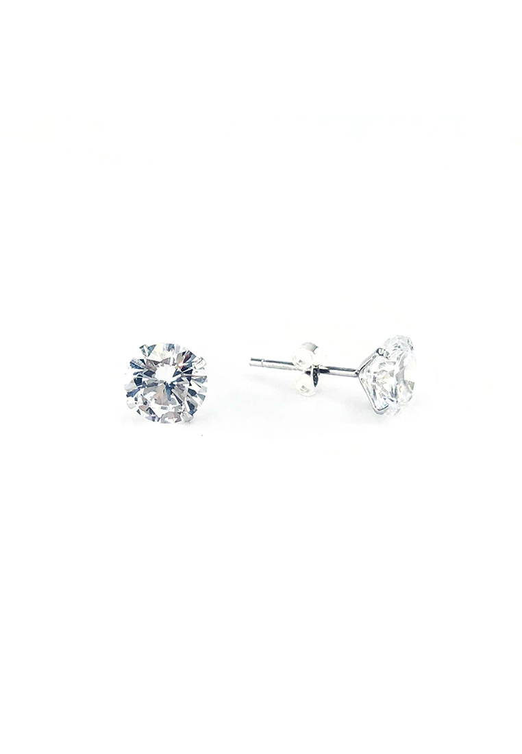 Arthesdam Jewellery 925 Silver Solitaire Earrings - 0.5cm x 0.5cm