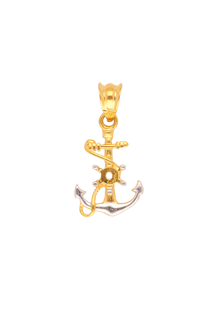 Arthesdam Jewellery 916 Gold Anchor with Wheel Pendant