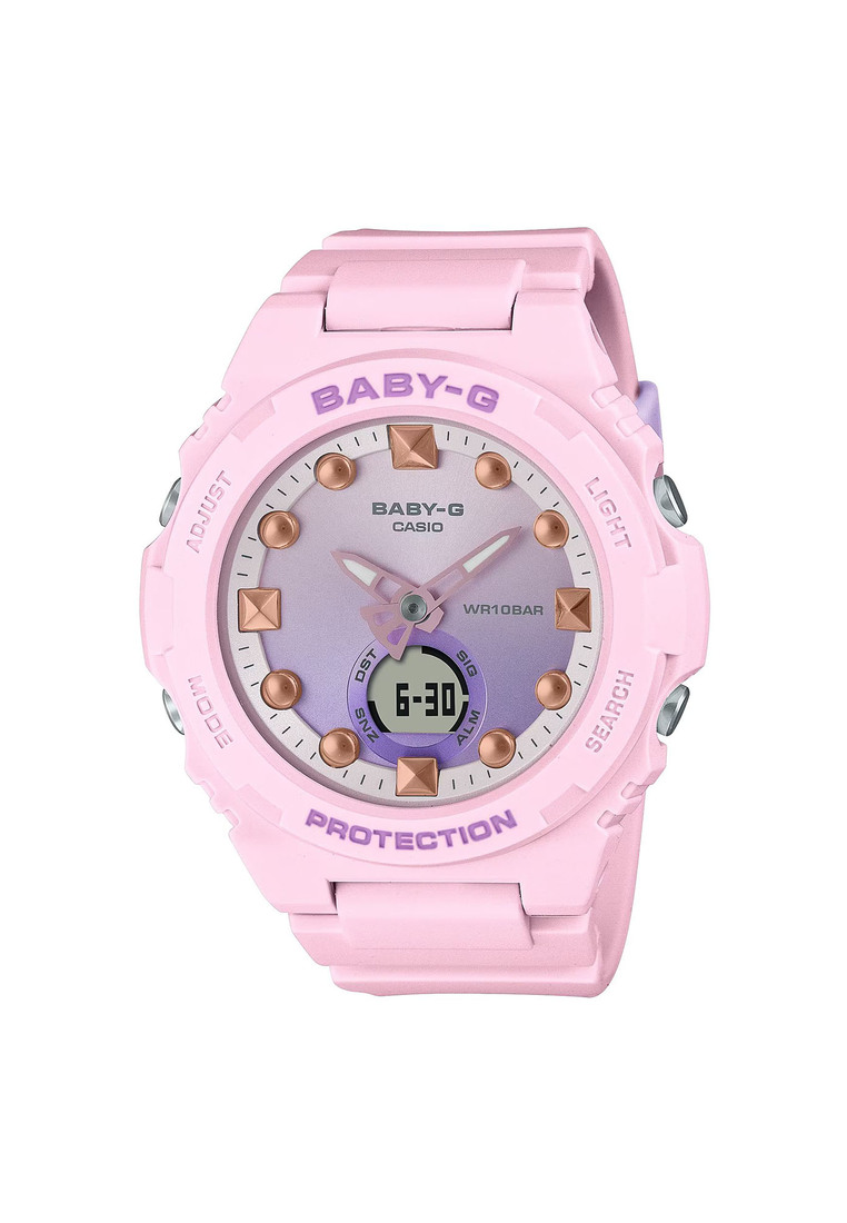 BABY-G Casio Baby-G BGA-320-4A Playful Beach Series Women's Sport Watch with Pink Resin Band