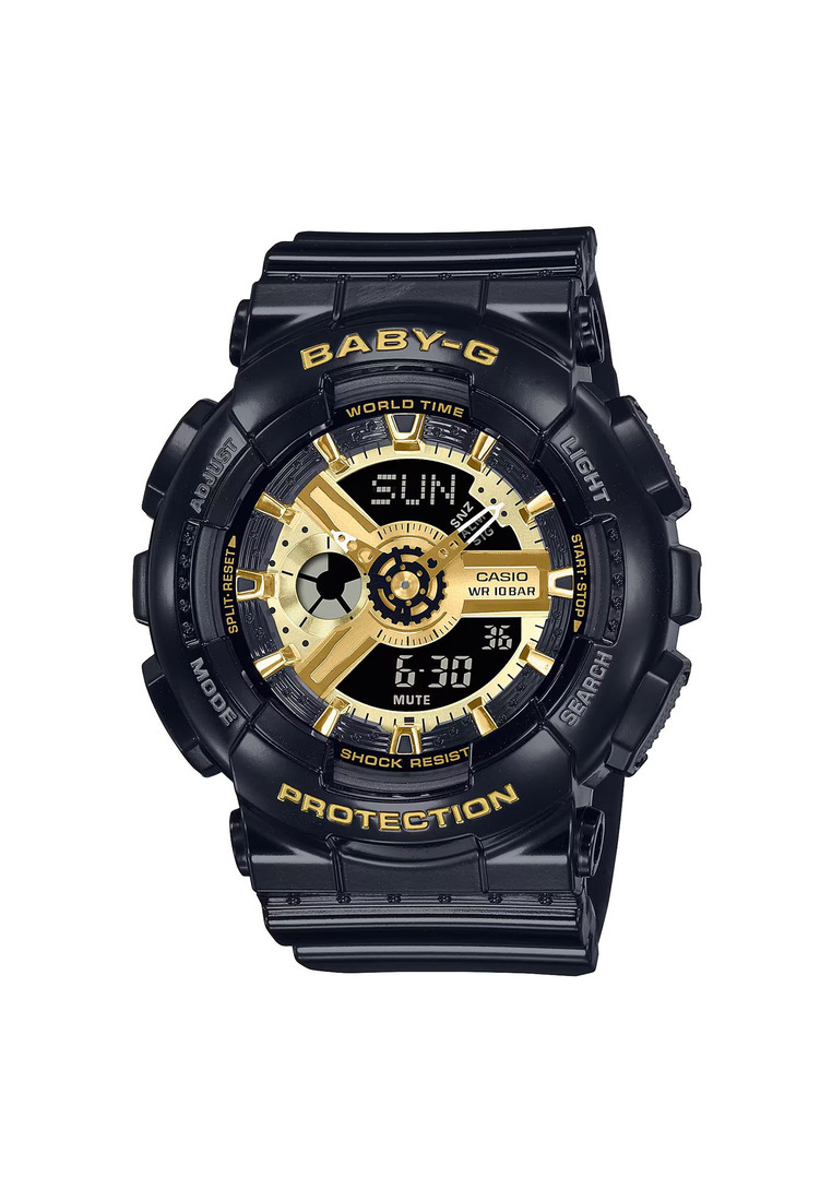 BABY-G Casio Baby-G Women's Analog Digital Watch BA-110X-1A Black Resin Band Women Sports Watch