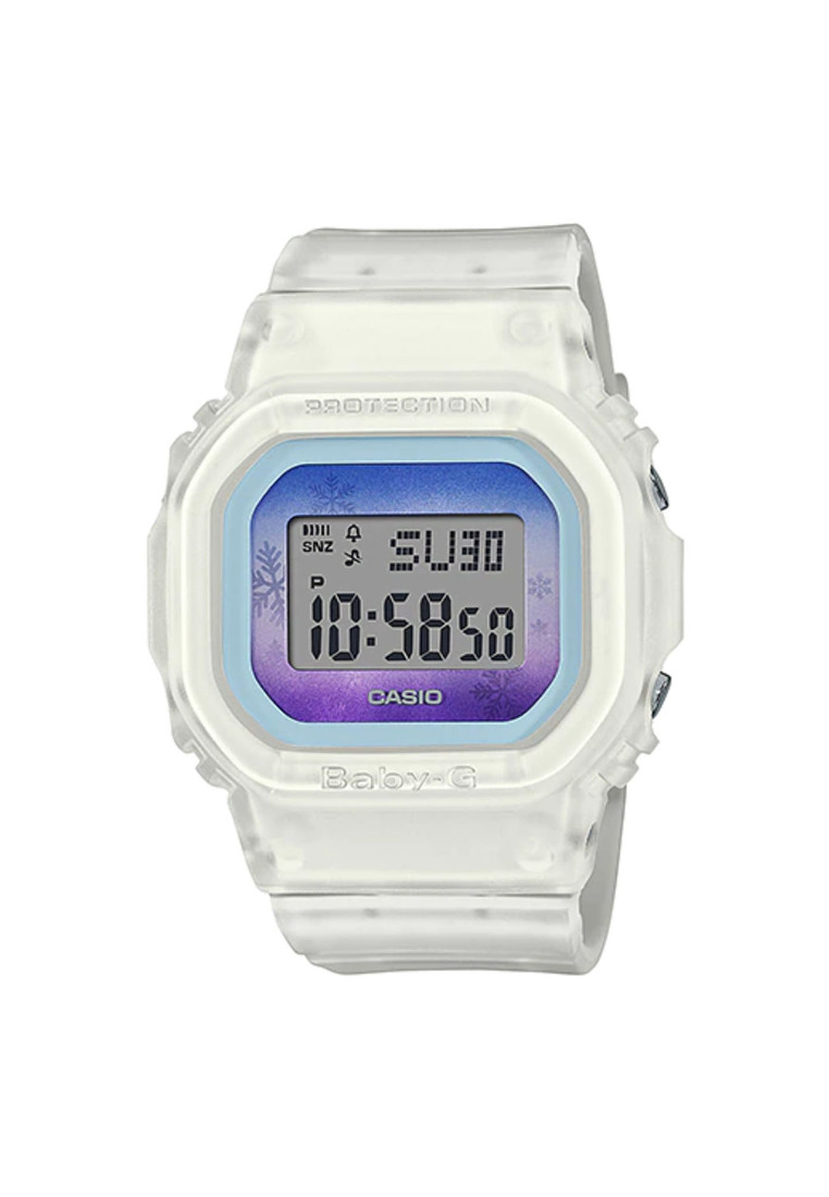 BABY-G Casio Baby-G Women's Digital Watch BGD-560WL-7 Winter Sky Series Translucent White Resin Band Sport Watch