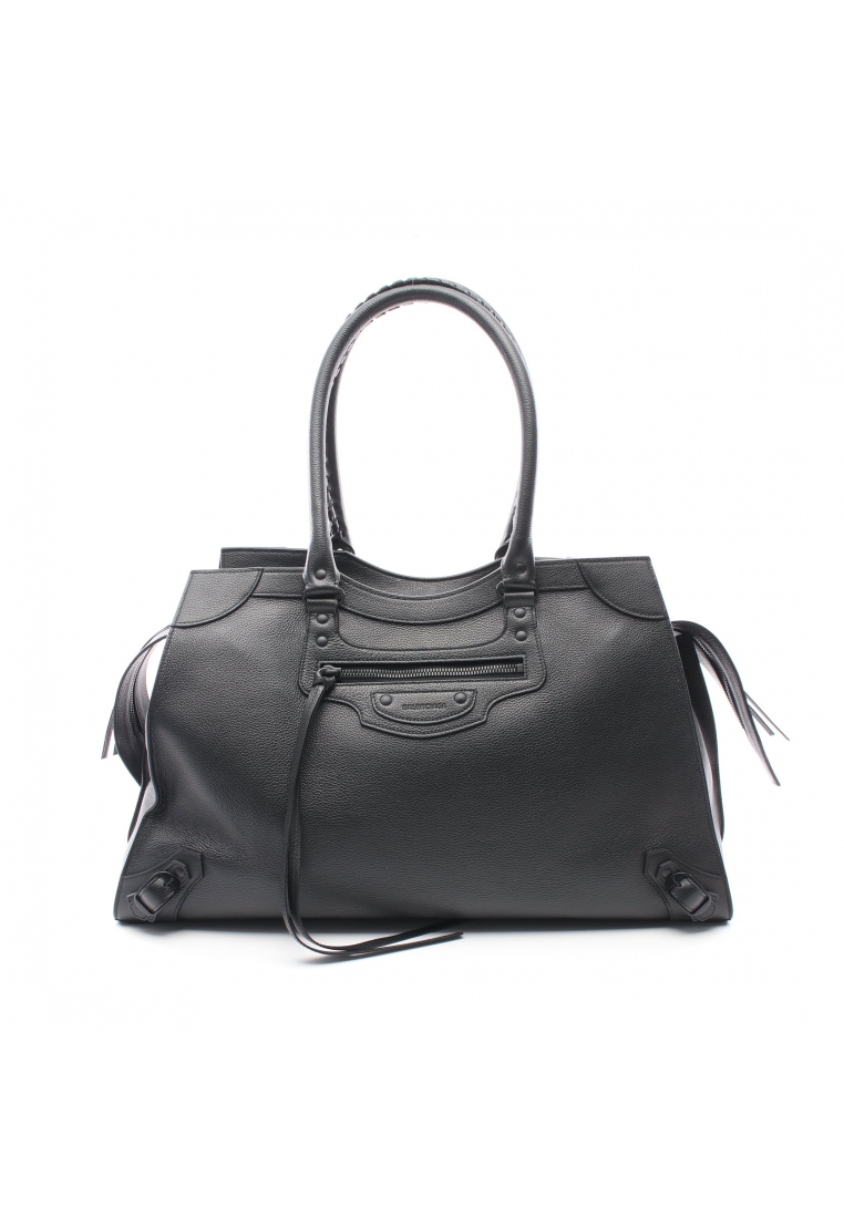 二奢 Pre-loved BALENCIAGA NEO CLASSIC LARGE Neo classic city Large Shoulder bag tote bag leather black