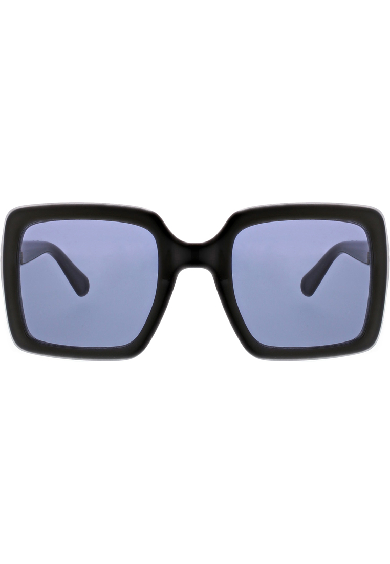 BCBG Eyewear BCBGeneration Large Beveled Square Sunglasses with Metal Accent