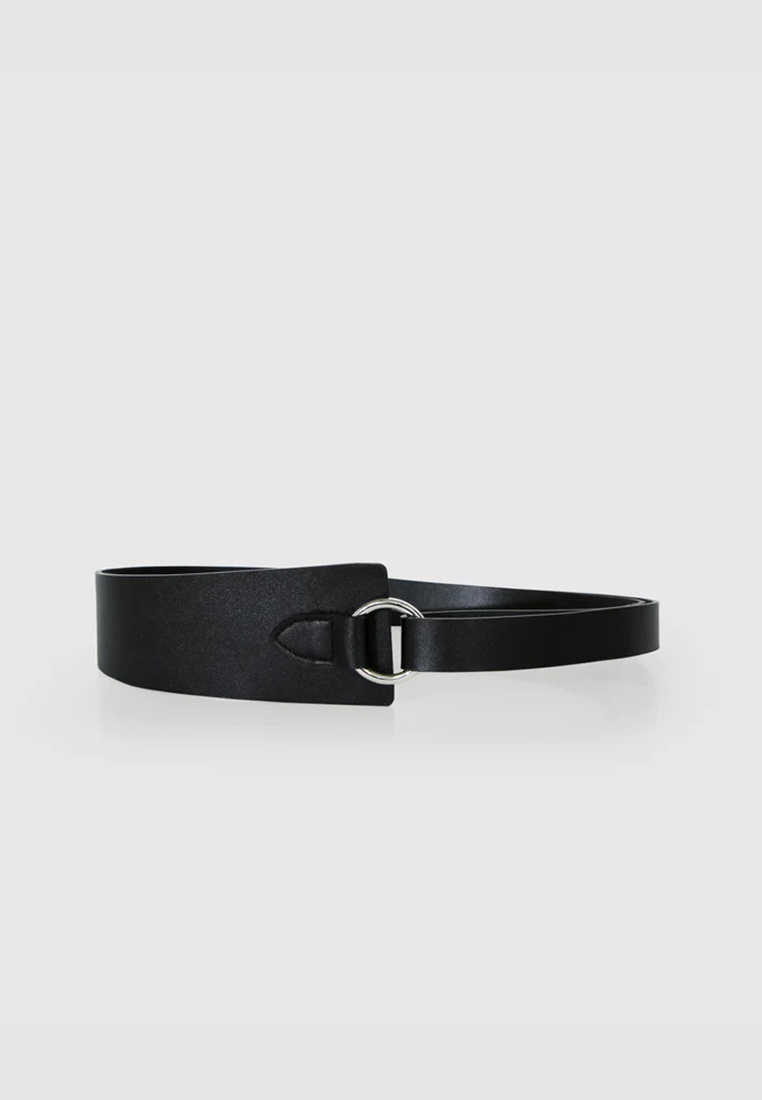 Belle & Bloom New Divide Leather Belt - Black