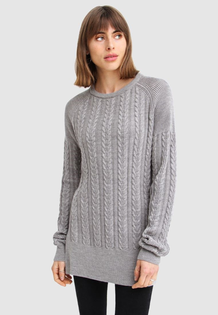 Belle & Bloom At Last Cable Knit Jumper with Slit