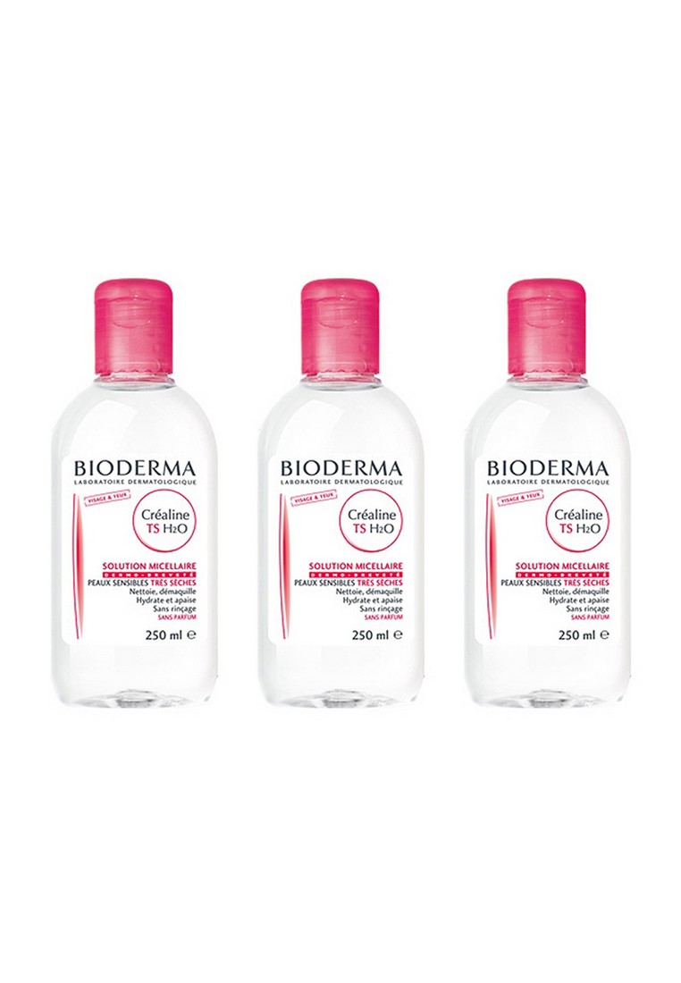 BIODERMA 3入 Créaline H2O 面及眼深層卸妝潔膚水 (極乾及敏感皮膚) 250ml