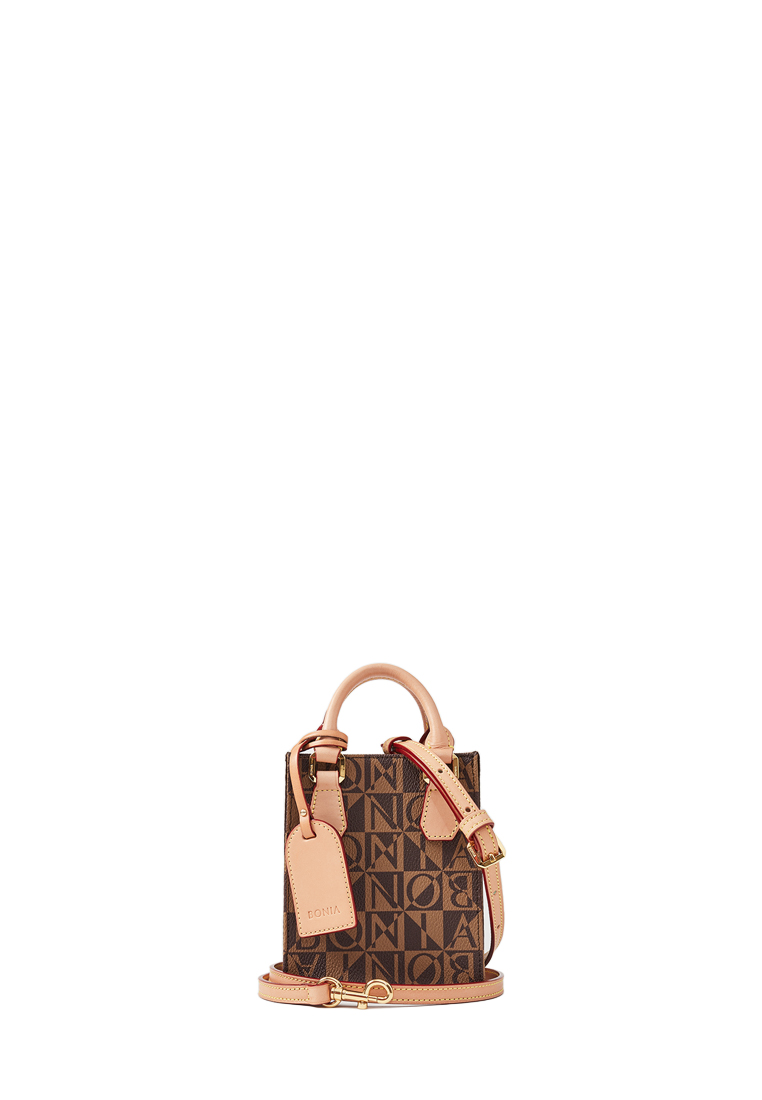 BONIA Beige Veronica Monogram Petite Sling Bag