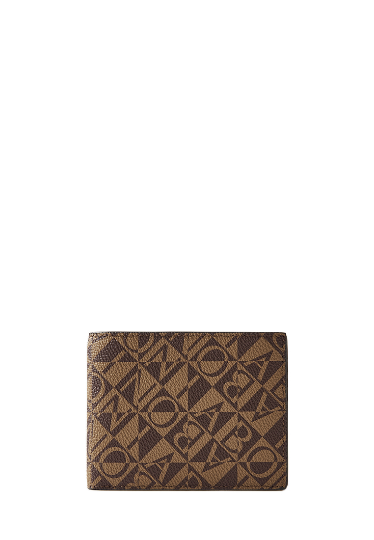 BONIA Black Diagono Monogram 8 Cards Wallet