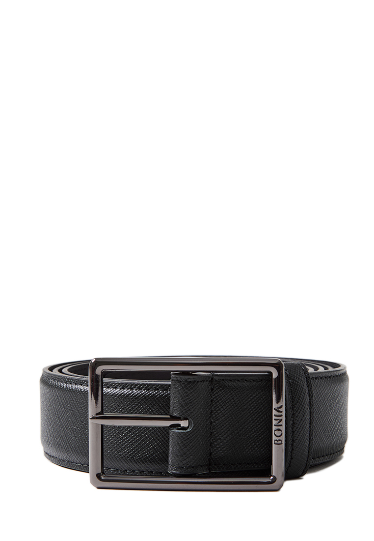 BONIA Black Colt Non-Reversible Leather Belt