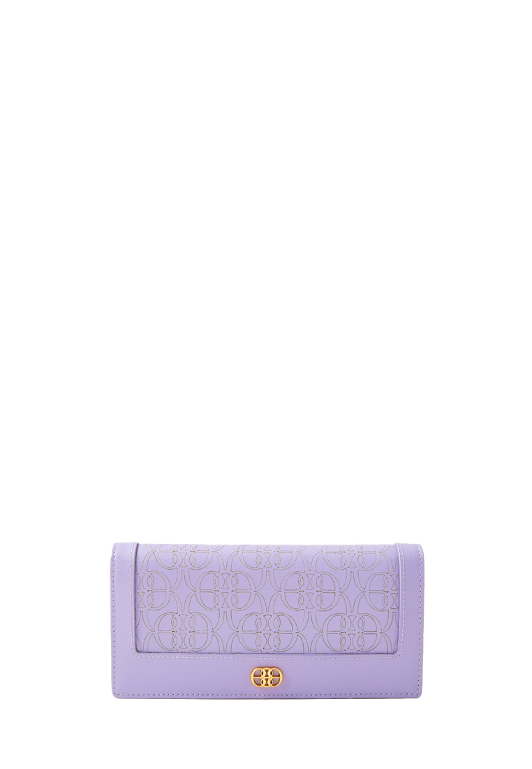 BONIA Purple Paste Ravenna 2 Fold Long Wallet