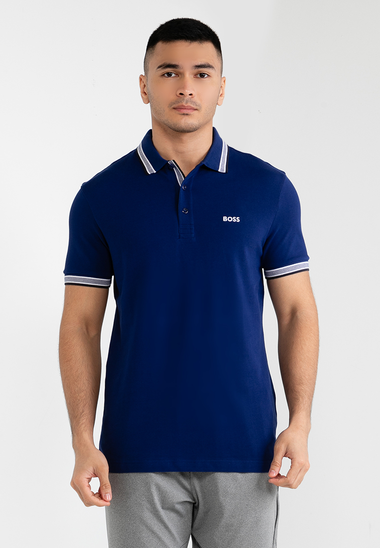 HUGO BOSS - Contrast Logo Cotton Piqué Polo Shirt